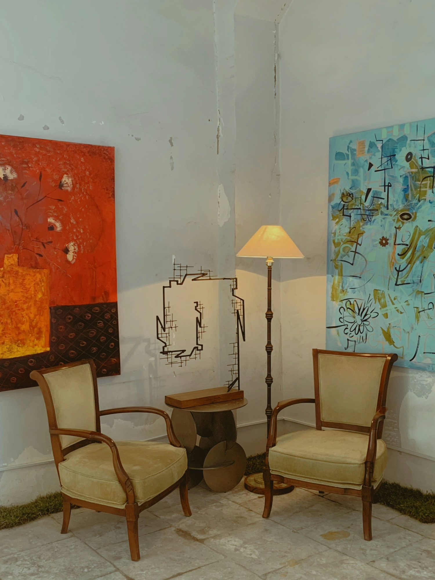 Original artwork placed in a premium, design-led space